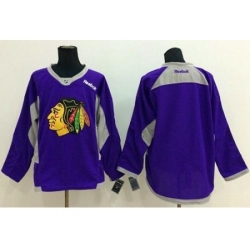 Chicago Blackhawks Blank Purple Hockey Fights Cancer Stitched NHL Jersey