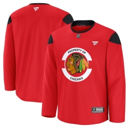 Men Chicago Blackhawks Red 2024 25 Team Practice Stitched Hockey Jersey