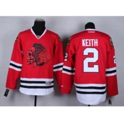 NHL Chicago Blackhawks #2 Duncan Keith Stitched red jersey[2014 new]