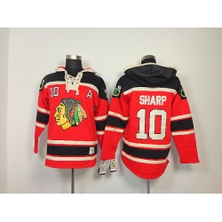 NHL Jerseys Chicago Blackhawks #10 sharp red[pullover hooded sweatshirt A]