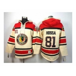 NHL Jerseys Chicago Blackhawks #81 Hossa Ccream-red[pullover hooded sweatshirt]