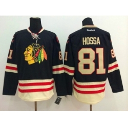 NHL chicago blackhawks #81 Marian Hossa black jerseys(2015 new classic)