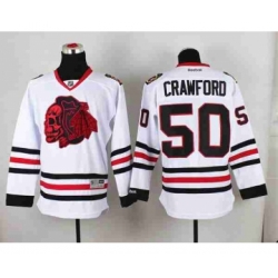 nhl jerseys chicago blackhawks #50 crawford white[the skeleton head]