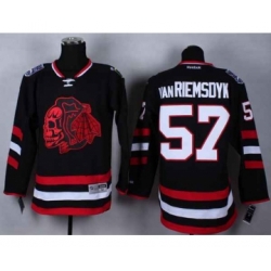 nhl jerseys chicago blackhawks #57 van riemsdyk black-1[2014 Stadium Series][the skeleton head]