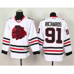 nhl jerseys chicago blackhawks #91 richards white[the skeleton head]