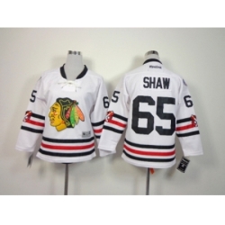 NHL Youth chicago blackhawks #65 Andrew Shaw white jerseys(2015 new classic)