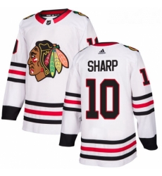 Youth Adidas Chicago Blackhawks 10 Patrick Sharp Authentic White Away NHL Jersey 