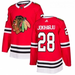 Youth Adidas Chicago Blackhawks 28 Henri Jokiharju Authentic Red Home NHL Jersey 