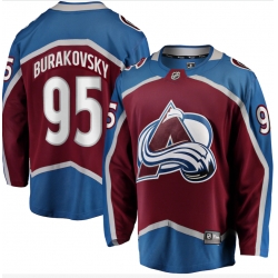 Mens Adidas Colorado Avalanche 95 Andre Burakovsky Burgundy Home Authentic Stitched NHL Jersey