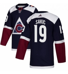 Youth Adidas Colorado Avalanche 19 Joe Sakic Authentic Navy Blue Alternate NHL Jersey 