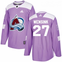 Youth Adidas Colorado Avalanche 27 John Wensink Authentic Purple Fights Cancer Practice NHL Jersey 