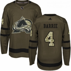 Youth Adidas Colorado Avalanche 4 Tyson Barrie Authentic Green Salute to Service NHL Jersey 