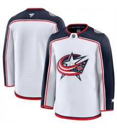 Men Columbus Blue Jackets Blank White 2024 25 Away Stitched Hockey Jersey