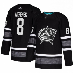 Mens Adidas Columbus Blue Jackets 8 Zach Werenski Black 2019 All Star Game Parley Authentic Stitched NHL Jersey 