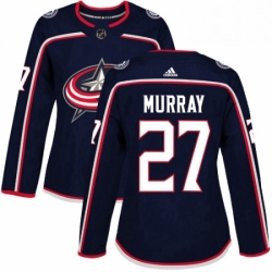 Womens Adidas Columbus Blue Jackets 27 Ryan Murray Premier Navy Blue Home NHL Jersey 