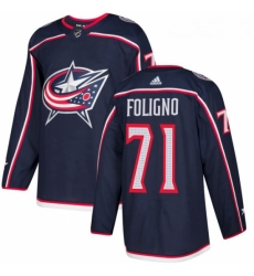 Youth Adidas Columbus Blue Jackets 71 Nick Foligno Premier Navy Blue Home NHL Jersey 