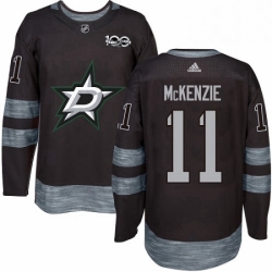 Mens Adidas Dallas Stars 11 Curtis McKenzie Premier Black 1917 2017 100th Anniversary NHL Jersey 