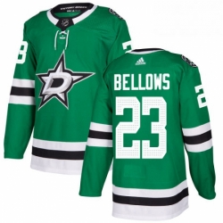 Mens Adidas Dallas Stars 23 Brian Bellows Premier Green Home NHL Jersey 