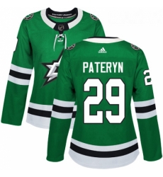 Womens Adidas Dallas Stars 29 Greg Pateryn Authentic Green Home NHL Jersey 