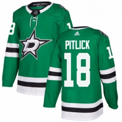 Youth Adidas Dallas Stars 18 Tyler Pitlick Premier Green Home NHL Jersey 