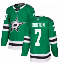 Youth Adidas Dallas Stars 7 Neal Broten Premier Green Home NHL Jersey 