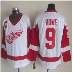 Detroit Red Wings #9 Gordie Howe White CCM Throwback Stitched NHL Jersey