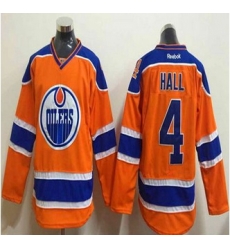 Edmonton Oilers #4 Taylor Hall Orange Stitched NHL Jersey