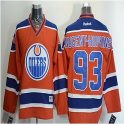 Edmonton Oilers #93 Nugent-Hopkins Orange Stitched NHL Jersey