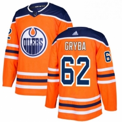 Mens Adidas Edmonton Oilers 62 Eric Gryba Premier Orange Home NHL Jersey 