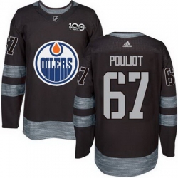 Oilers #67 Benoit Pouliot Black 1917 2017 100th Anniversary Stitched NHL Jersey