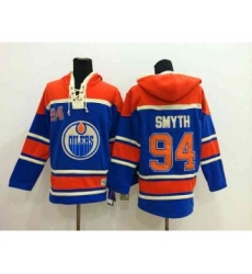 nhl jerseys edmonton oilers #94 smyth blue[pullover hooded sweatshirt]