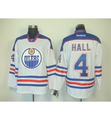 Youth Edmonton Oilers #4 Taylor Hall white Jerseys