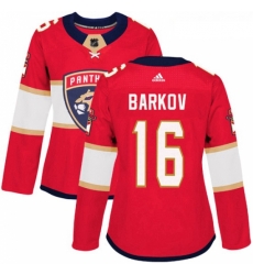 Womens Adidas Florida Panthers 16 Aleksander Barkov Premier Red Home NHL Jersey 