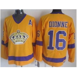 Los Angeles Kings #16 Marcel Dionne Yellow Throwback CCM NHL Jersey