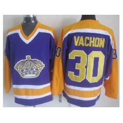 Los Angeles Kings #30 Rogie Vachon Purple CCM NHL Jerseys