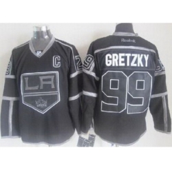 Los Angeles Kings 99 Wayne Gretzky Black ICE Fashion NHL Jerseys