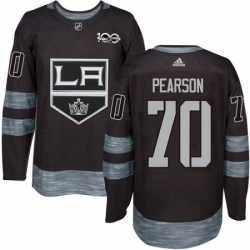 Mens Adidas Los Angeles Kings 70 Tanner Pearson Premier Black 1917 2017 100th Anniversary NHL Jersey 