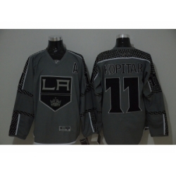 NHL Los Angeles Kings #11 Anze Kopitar Charcoal Cross Check Fashion jerseys