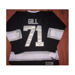 NHL Los Angeles Kings #71 GILL Black-white CCM C Patch Jersey