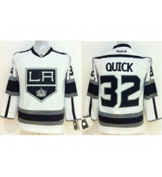 Kids Los Angeles Kings 32 Jonathan Quick White NHL Jersey