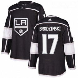 Youth Adidas Los Angeles Kings 17 Jonny Brodzinski Authentic Black Home NHL Jersey 