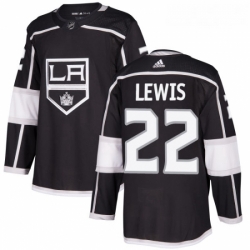 Youth Adidas Los Angeles Kings 22 Trevor Lewis Authentic Black Home NHL Jersey 