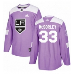 Youth Adidas Los Angeles Kings 33 Marty Mcsorley Authentic Purple Fights Cancer Practice NHL Jersey 