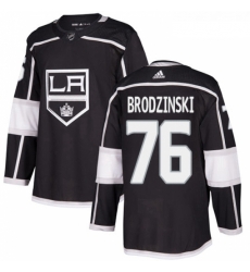 Youth Adidas Los Angeles Kings 76 Jonny Brodzinski Authentic Black Home NHL Jersey 