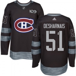 Canadiens #51 David Desharnais Black 1917 2017 100th Anniversary Stitched NHL Jersey