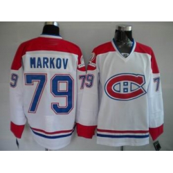 Hockey Montreal Canadiens #79 Andrei Markov Stitched Replithentic New CH White Jersey