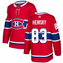 Mens Adidas Montreal Canadiens 83 Ales Hemsky Premier Red Home NHL Jersey 