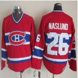 Montreal Canadiens #26 Mats Naslund Red CCM Throwback Stitched NHL Jersey