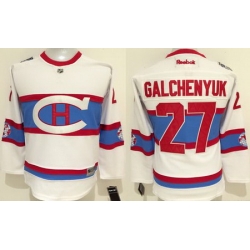 Canadiens #27 Alex Galchenyuk White 2016 Winter Classic Stitched Youth NHL Jersey