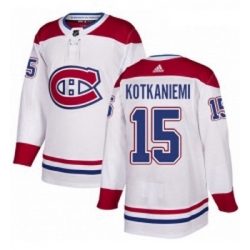 Youth Adidas Montreal Canadiens 15 Jesperi Kotkaniemi Authentic White Away NHL Jersey 